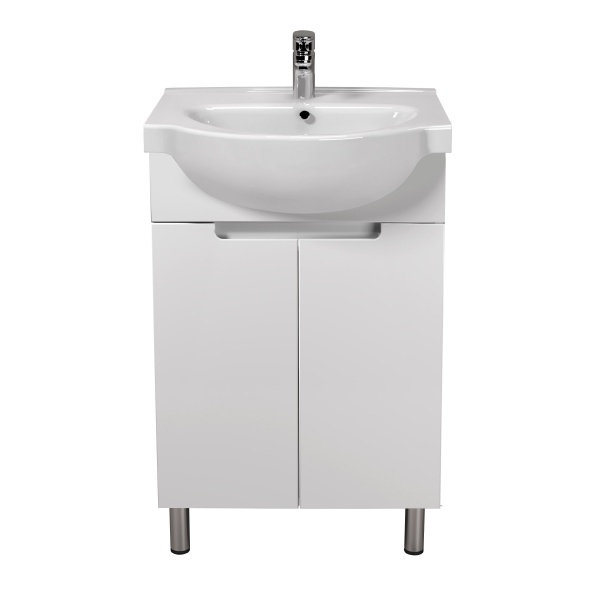 Тумба підлогова Мойдодир Tetris White 55 з умивальником Freja 55 біла