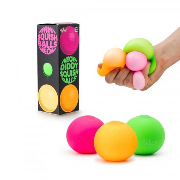 Игрушка-антистресс Tobar Скранчемс неоновые мячики Дидди 39999