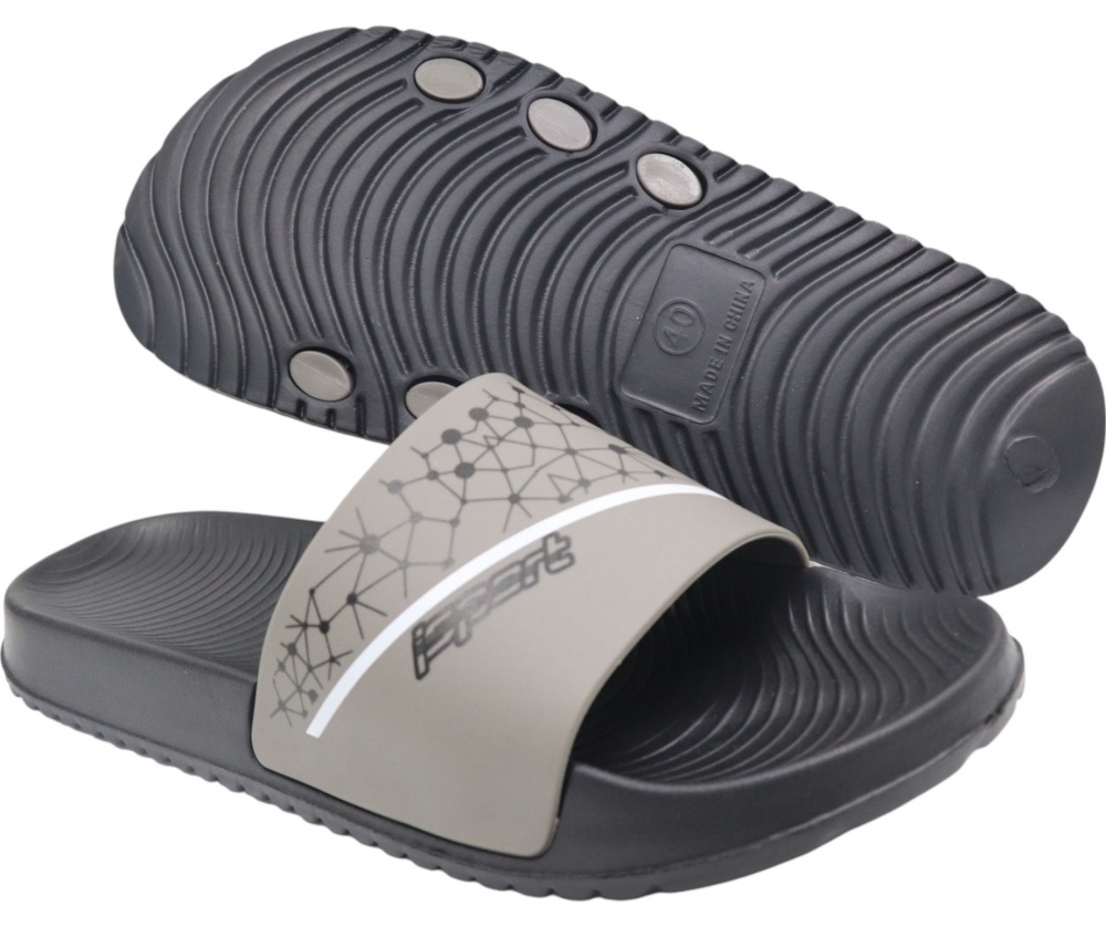 Шлепанцы для мальчиков HW р.37 серо-черный (ls-0221)