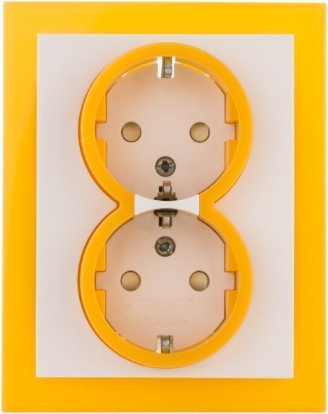 Розетка двойная с заземлением ABB Neo 2P+E 16 А 250 В без шторок оранжевый 5512M-C03459 43