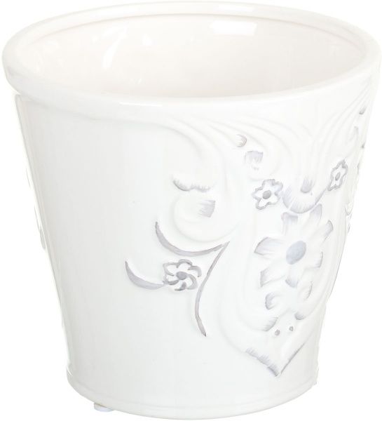 Кашпо керамическое Букет круглый (LJ16A0160C) кремовый 