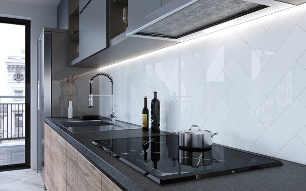 Плитка Golden Tile The Wall білий сатин plane 6L0111 10x30 