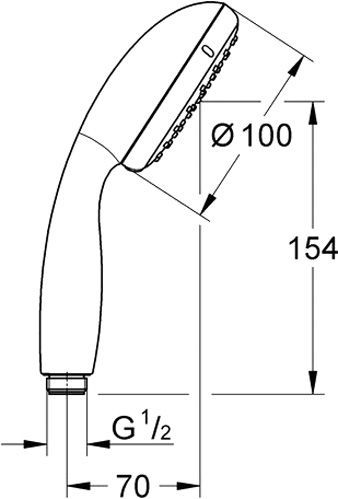 Ручной душ Grohe Vitalio Start 100 Duo 27946000 