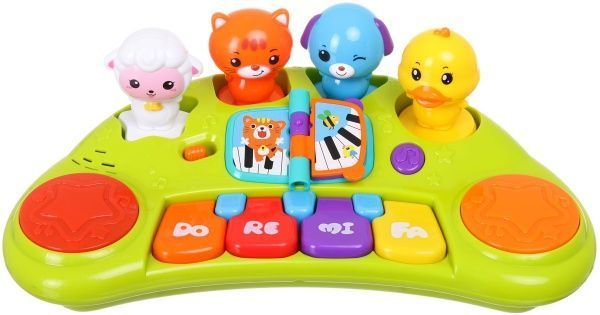 Игрушка музыкальная 2103A пианино со зверушками ODT031679