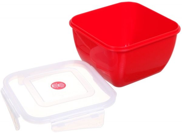 Контейнер Фієста 1.5 л квадратний червоний Алеана
