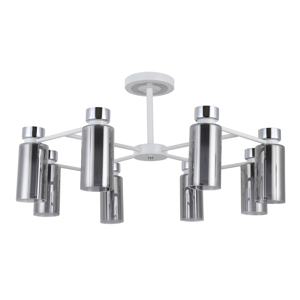 Люстра Miorro Leone метал/скло 8x40 Вт E14 нікель 51-311-081