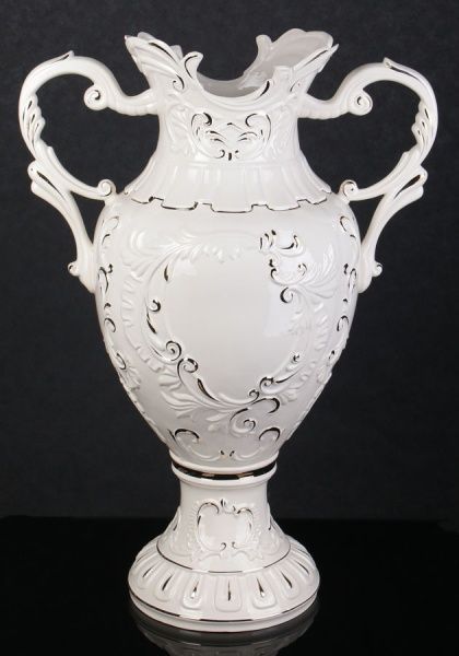 Ваза керамическая белая Бастория В 84 см Наша Кераміка