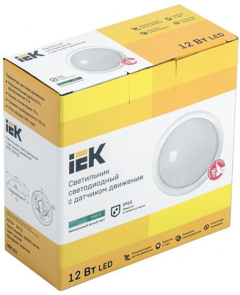 Світильник адміністративний LED IEK ДПО 5032Д 4000 K 12 Вт IP65 білий 