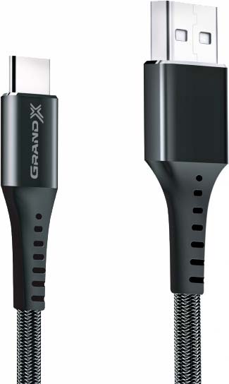 Кабель Grand-X USB Type-C – USB 1,2 м чорний (FC-12B) 