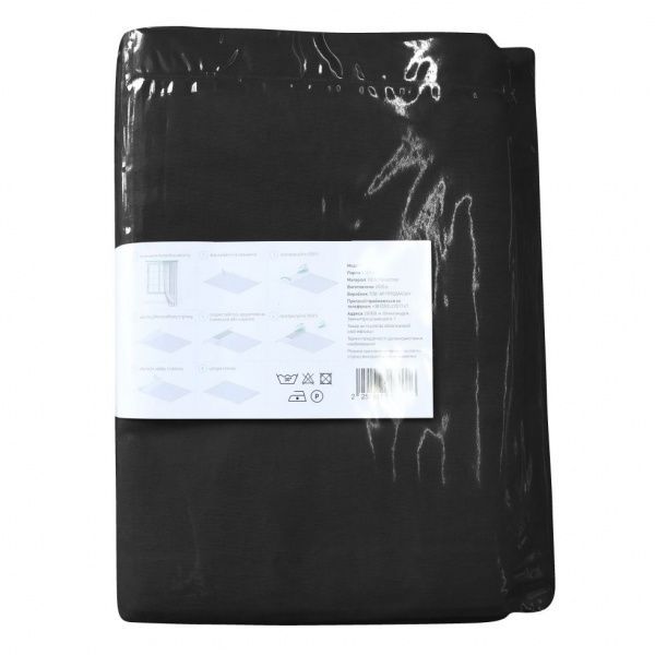 Штора Moda 200х285 см черный Decora