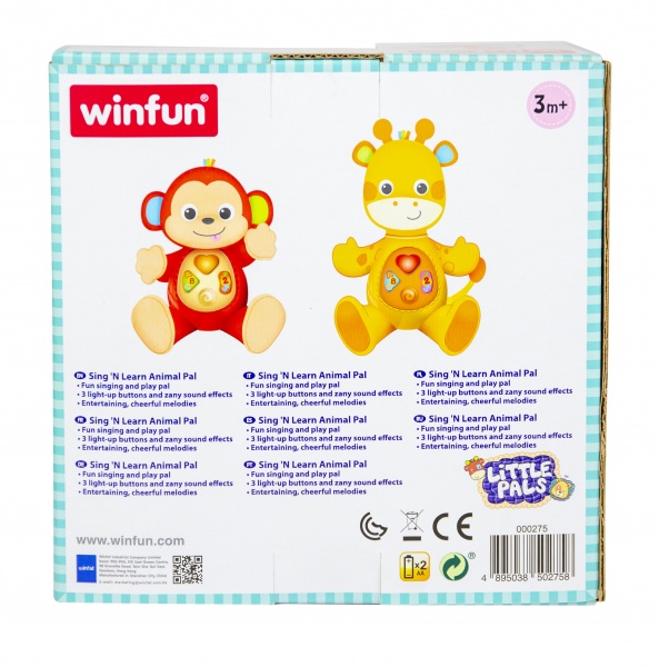 Игрушка музыкальная Winfun Обезьянка 0275-01