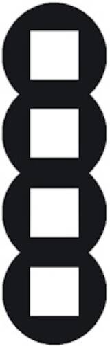 Рамка четырехместная Efapel Quadro Siza Viera универсальная черный матовый 45941 TPM