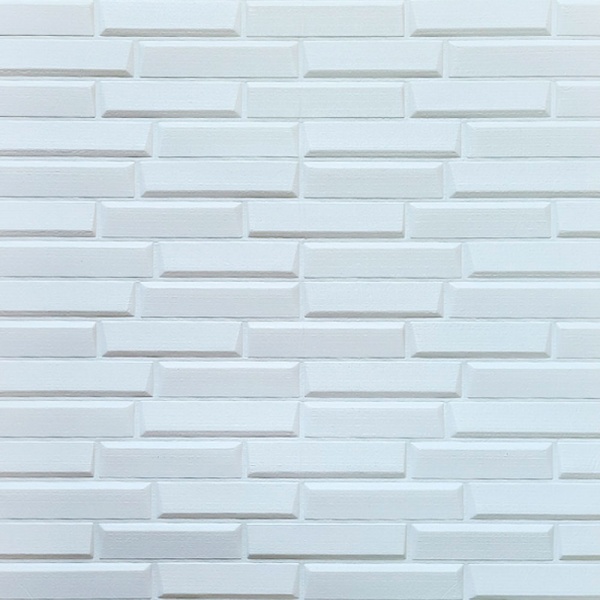 3D-панель з ПВХ самоклеюча кладка біла 0,539 кв.м 