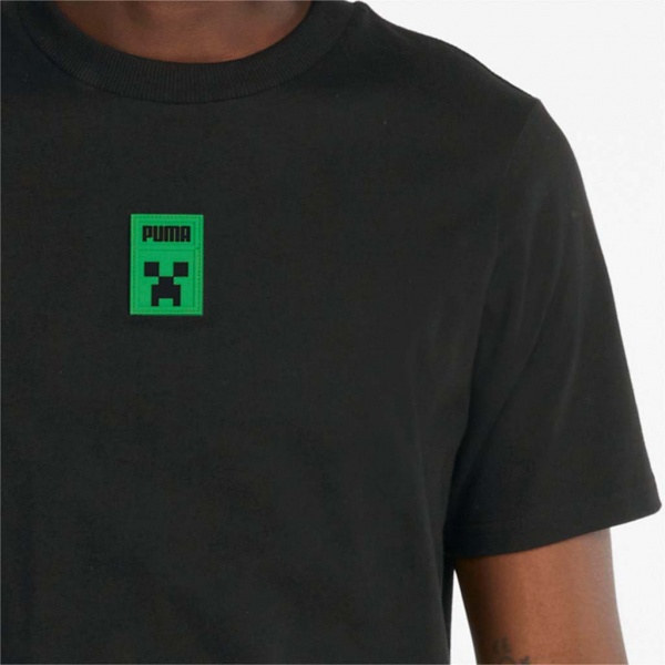 Футболка Puma MINECRAFT GRAPHIC TEE 53437401 р.S чорний