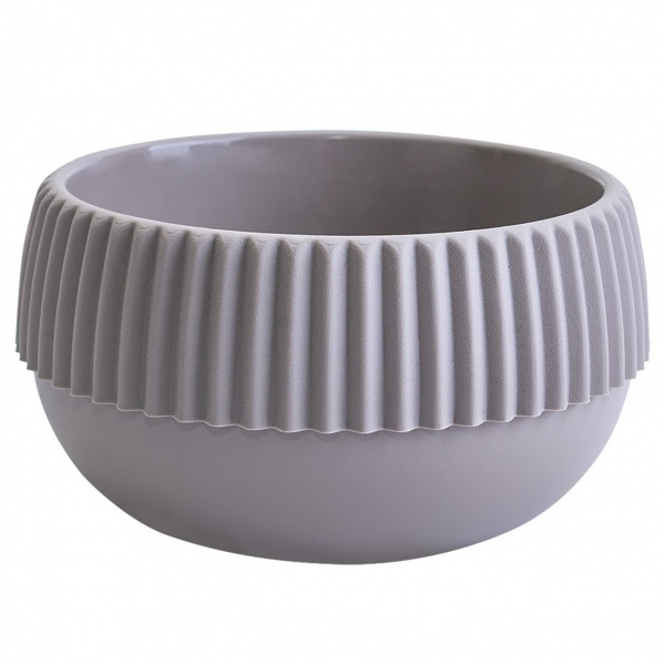 Вазон пластиковий Алеана Бохо низький d165 круглий 0,5 л какао 