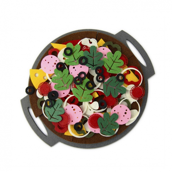 Конструктор мягкий WP Merchandise с фетра SUPER пицца от ленивца FWPSPIZZALZ22ALL0