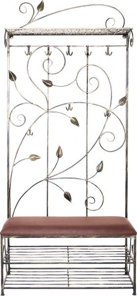 Вешалка для одежды 28059/ч пристенная Мимоза черный