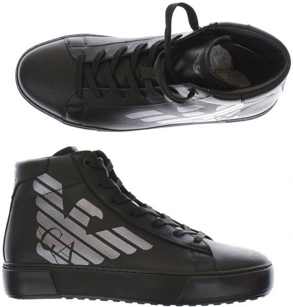 Кросівки EA7 LEATHER_SNEAKER X8Z001-XK119-K001 р.9,5 чорний
