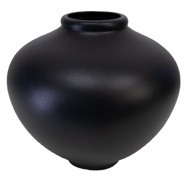 Ваза керамическая Nana ceramics Юла 21 см муар черный 