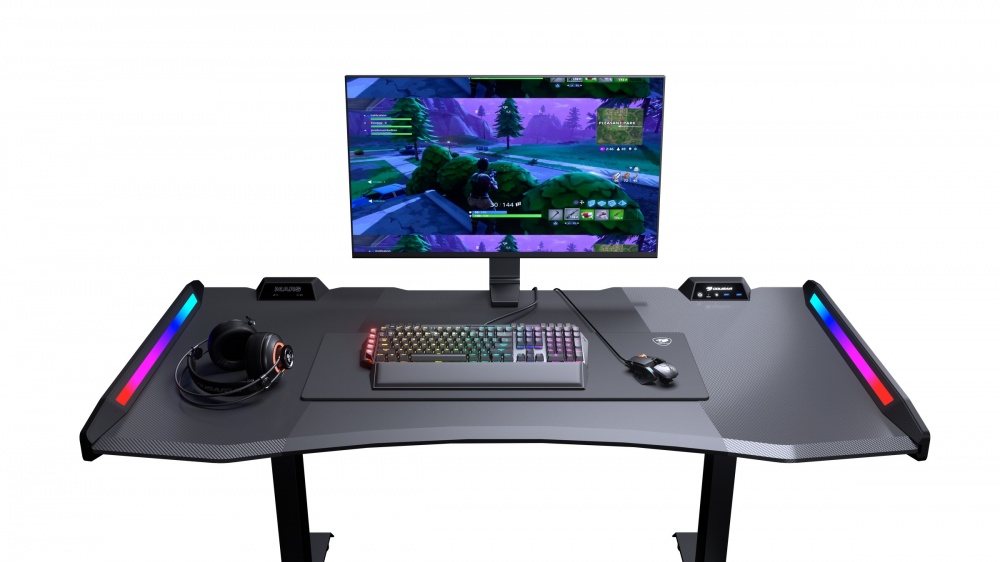 Стол компьютерный Cougar MARS USB 3,0/Audio хаб, RGB подсветка, регулировка высоты