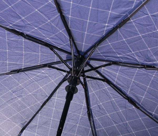 Парасолька Візерунок прямокутний, складна, автомат синій 