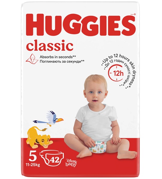 Підгузки Huggies Classic 5 11-25 кг 42 шт.