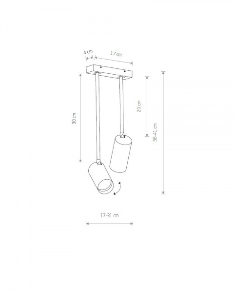 Спот Nowodvorski Mono Long 2x10 Вт GU10 латунь 7733 