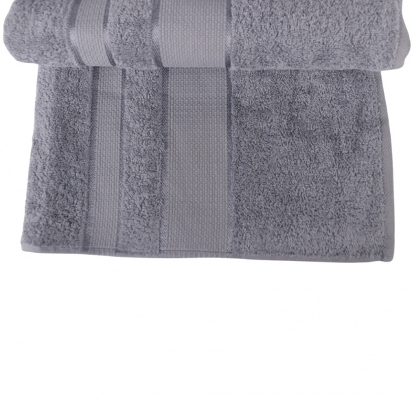 Простынь махровая 150x200 см серый ТЕКС 
