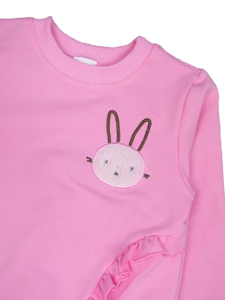 Свитшот для девочки Luna Kids Зайчонок р.80 нежно-розовый 