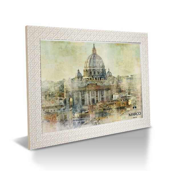Рамка MARCO decor 2712 1 фото 30х40 см белый с бежевым 