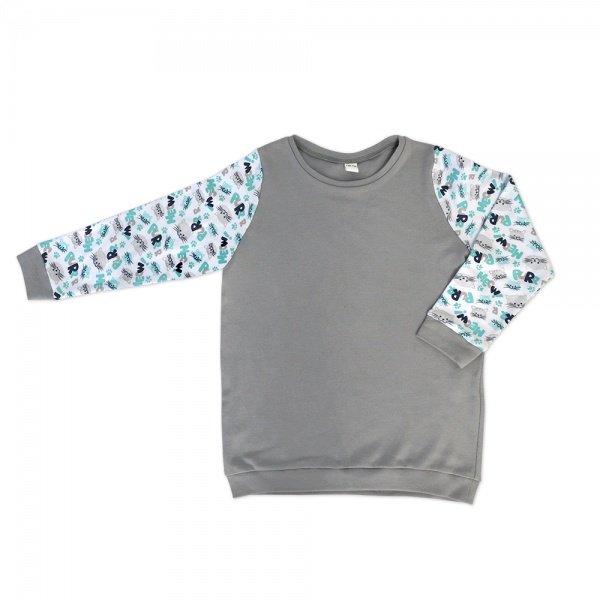 Піжама дитяча для хлопчиків WP Merchandise р.104–110 сірий із малюнком FWPPJP1CAT23GY110 