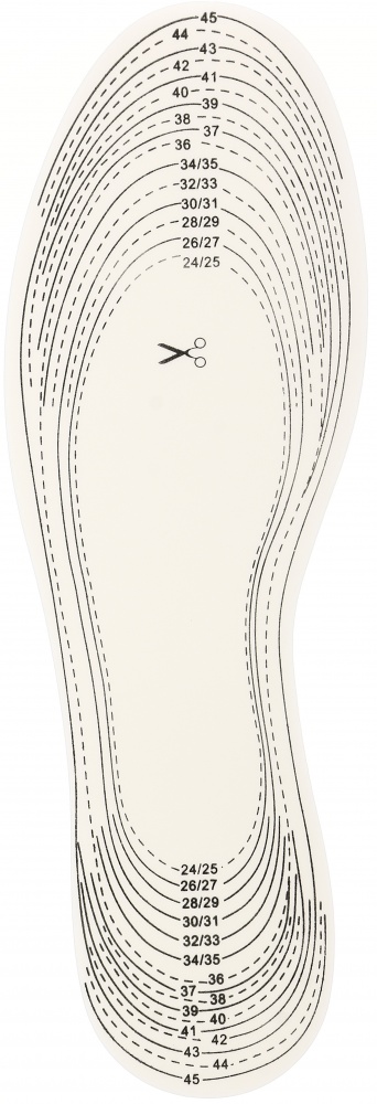 Стельки фетровые универсальные р.37-46 белый