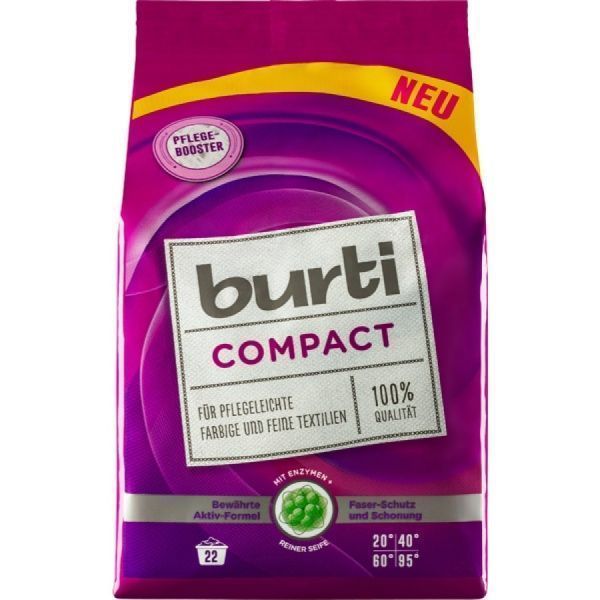 Пральний порошок для машинного та ручного прання Burti Сompact універсальний 1,1 кг