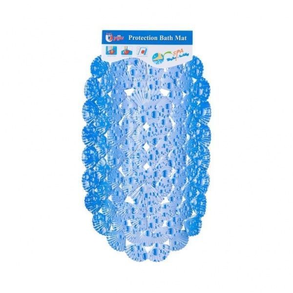 Килимок для ванної кімнати ПВХ Ракушка 67х37 см фото-прінт краплі в морі