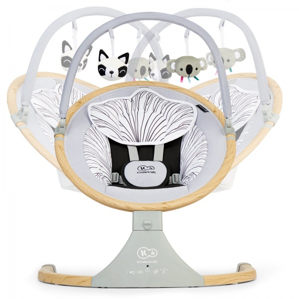 Кресло-качалка Kinderkraft Lumi Wooden KBLUMI00GRY0000