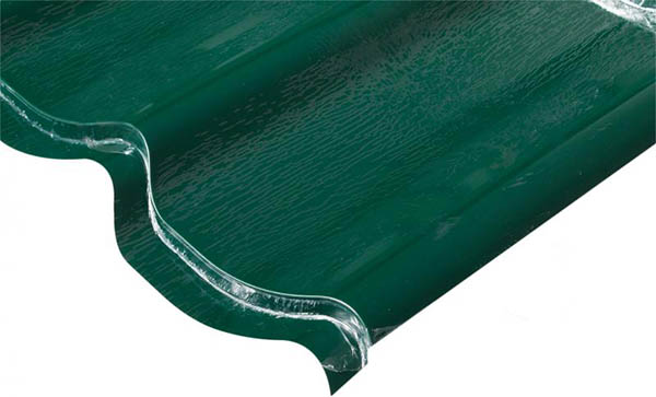 Металлочерепица ATLANTA 1200x2250 мм PE RAL 6005 0,45 мм