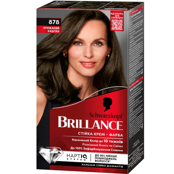 Краска для волос Brillance Baseline 878 Ледяной Каштан 170 мл