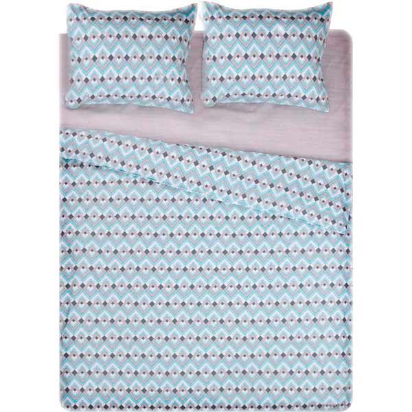 Комплект постельного белья Болония 2.0 голубой с белым UP! (Underprice) 