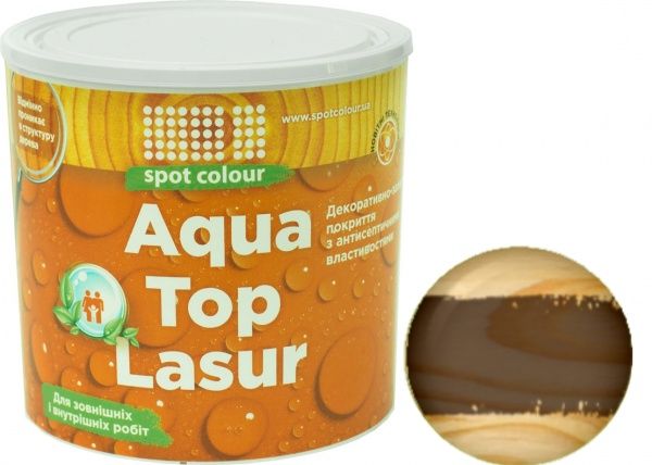 Лазур-антисептик Spot Colour Aqua Toplasur палісандр шовковистий мат 0,75 л
