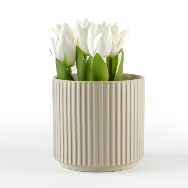 Ваза-кашпо МВМ DH-FLOWERS-24 M BEIGE 13 см Бежевий 