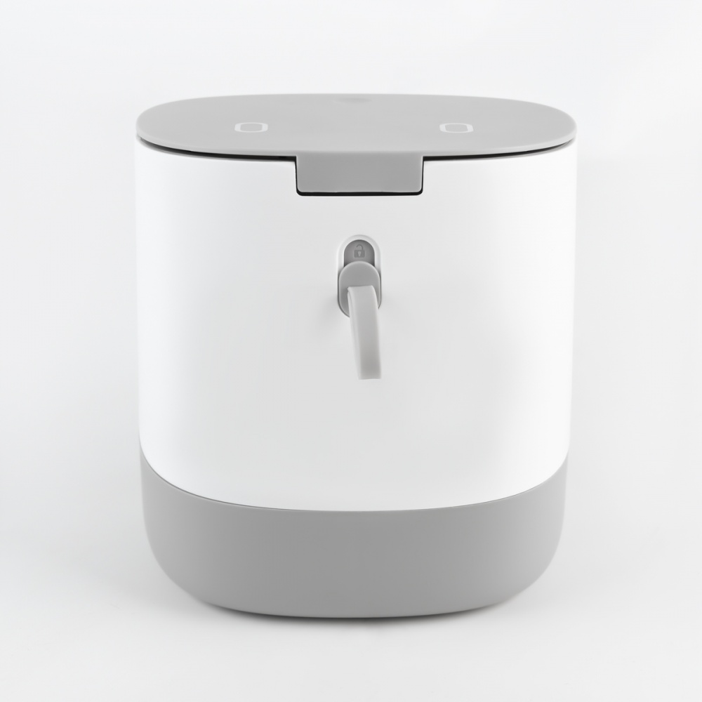 Контейнер для мусора MVM BIN-21 1,5 л белый с серым