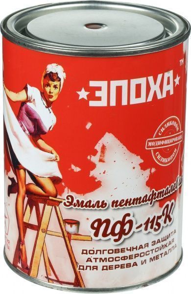 Емаль ЭПОХА пентафталева ПФ-115К коричневий глянець 0,7л 0,9кг