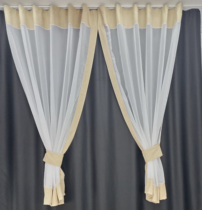 Комплект занавесок Diana с подхватами бежевый 300х170 см Velvet House