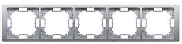 Рамка п'ятимісна Simon Basic Neos універсальна сталь BMRC4/21