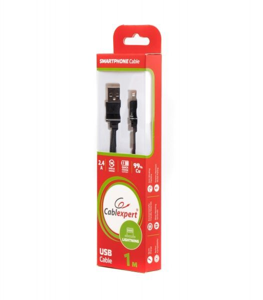 Кабель CABELEXPERT Lightning – USB 1 м (CCPB-L-USB-10BK) 