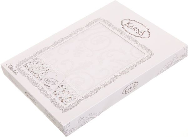 Скатерть KDK 160x300 см кремовый Karna 