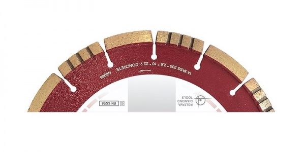 Диск алмазний відрізний PDT 830600CRTu 230x2,6x22,2 армований бетон, бетон 830600CRTu