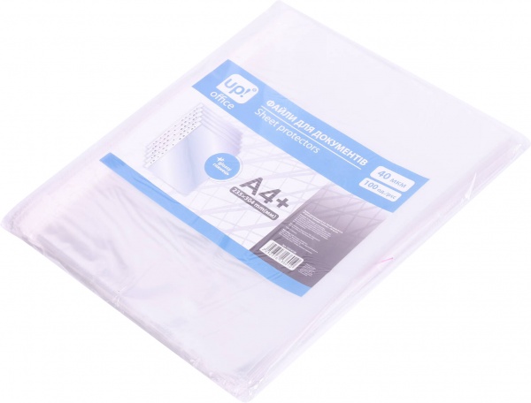 Файл для документов А4+ 40 мкм 100 шт. глянец UP! (Underprice)