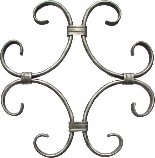 Орнамент кований Віньетка 230x230 мм 12x6 мм(21/7)