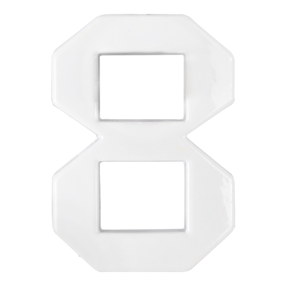 Цифра №8 пластик белый 45 мм Arino 67695